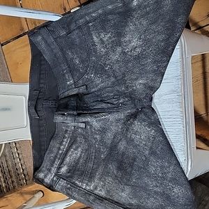 J Brand black metallic print jeggings